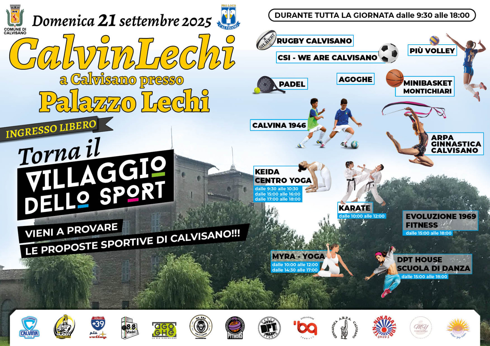 CALVINLECHI: DOMENICA 21 SETTEMBRE 2025 TI ASPETTIAMO A PALAZZO LECHI A CALVISANO